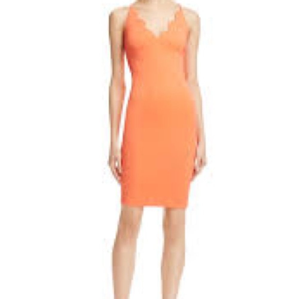 NWT guess Salina scuba dress in hot coral